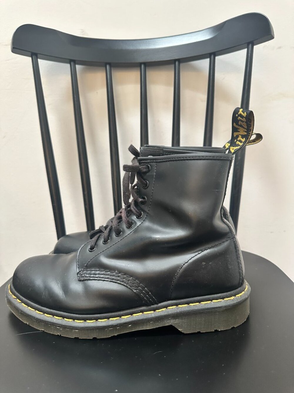 Dr. Martens 1460 Black Leather 8-Eye Boots, UK 7 / US Men's 8 / US Women's 9